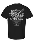 Faith-based streetwear "Be Truth & Light" Christian Comfort Colors t-shirt in black with oversized white graphic.