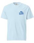 Minimalist front design on Christian Comfort Colors-style t-shirt reading His Glory Alone with bold lettering.