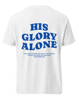 Back of Christian tee featuring Scripture from Galatians 2:20: ‘I have been crucified with Christ and I no longer live, but Christ lives in me…’