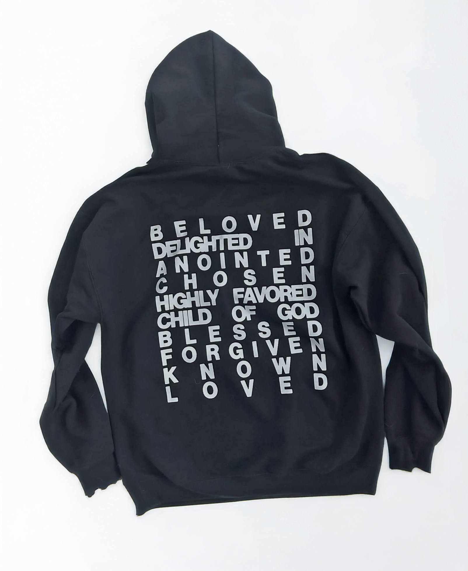 Cozy unisex hoodie with 'True Identity' text design